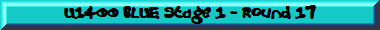 U1400 BLUE Stage 1 - Round 17