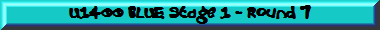 U1400 BLUE Stage 1 - Round 7