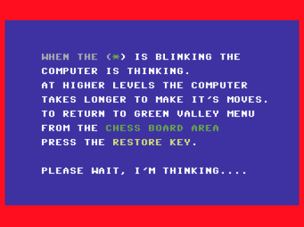 Commodore 64/128  Emulator Championship Chess (1985)  Championship Chess - Instructions Page 4