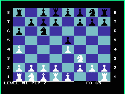 Commodore 64/128  Emulator Chess Master (1983) Chess Board