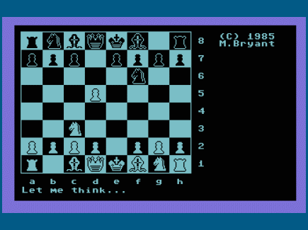 Commodore 64  Emulator Colossus Chess 4.0 (1985)  Game Screen