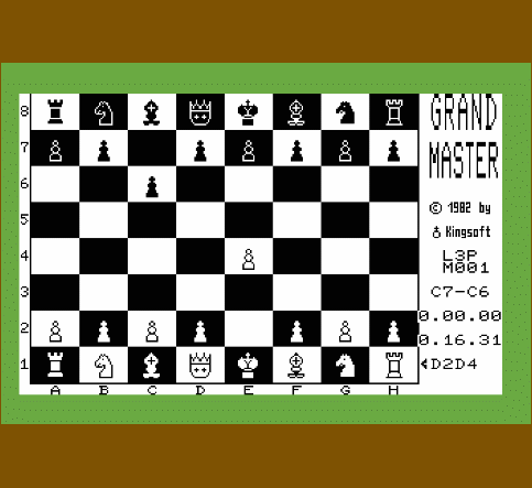 Commodore 64 Emulator  Grandmaster Chess  (1982)