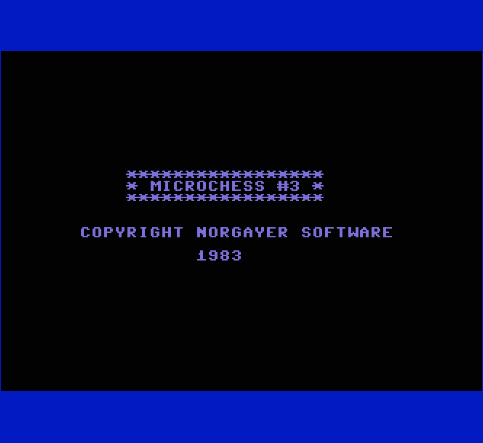 Commodore 64 Emulator -  Microchess 3 (1983)