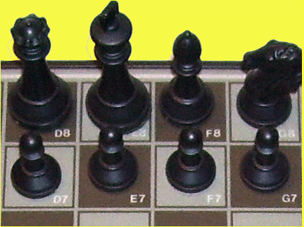 Steinitz Encore Edition (2009) Chess Board Close Up with Black Non Magnetic Pieces