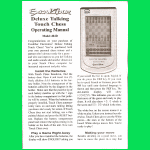 Excalibur Deluxe Talking Touch Chess (2005) User Manual