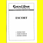 Excalibur Escort (1995) User Manual