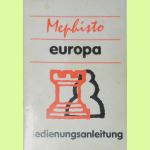Mephisto Schachschule & Europa (1989) User Manual