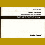 RadioShack Pocket Chess 1100L (1993) User Manual
