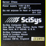 SciSys Sensor Chess Version A (1981) Model: 221