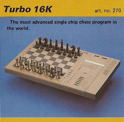 SciSys Kasparov Turbo 16K �Ideally suited to chess enthusiasts and club players.  Smart, well-equipped and easy to use.�