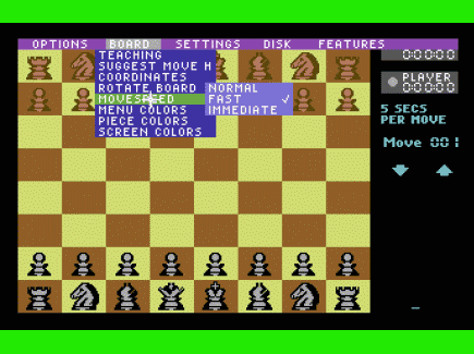 The Final Chesscard for Commodore 64/128 (1989) Board and Chess Piece Options for THE FINAL CHESSCARD