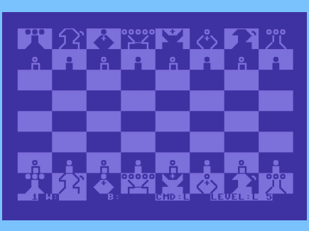Commodore 64 Emulator -  Petchess 4000 (1981)  Level Setup ( ] + L )