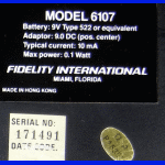 Fidelity Mini Chess Challenger (1989) Model: 6107